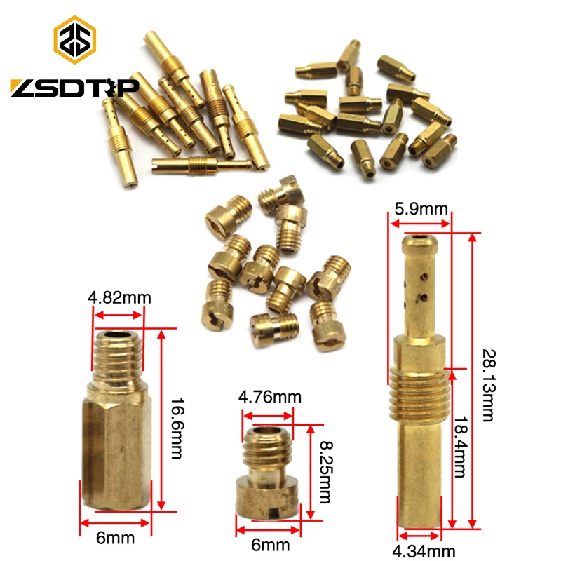 

ZSDTRP 10pcs Set Slow/Pilot Jet Or Main Jet For PWK Keihin OKO CVK Mikuni KOSO Motorcycle Carburetor Vice injectors Nozzle