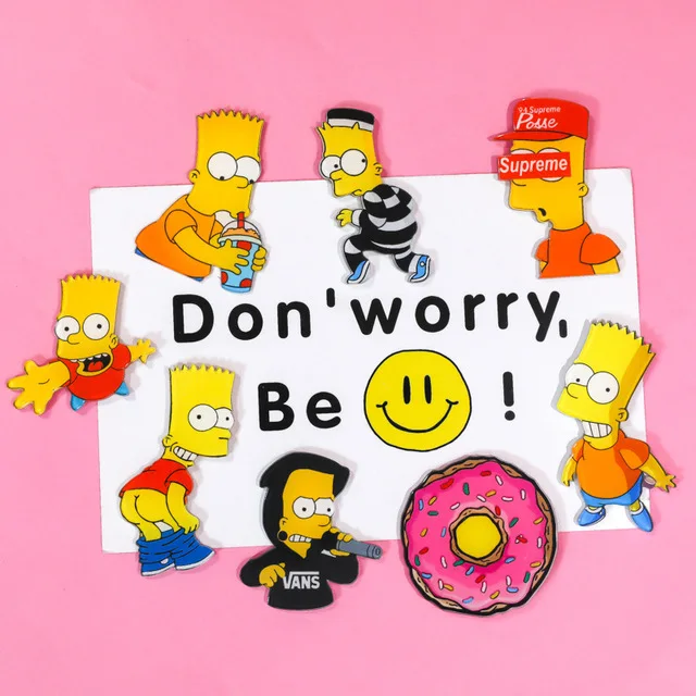 

pins of the simpsons Acrylic brooch Simpson pin shaped badge Q version vintage funny creative gift jackets backpack accessories