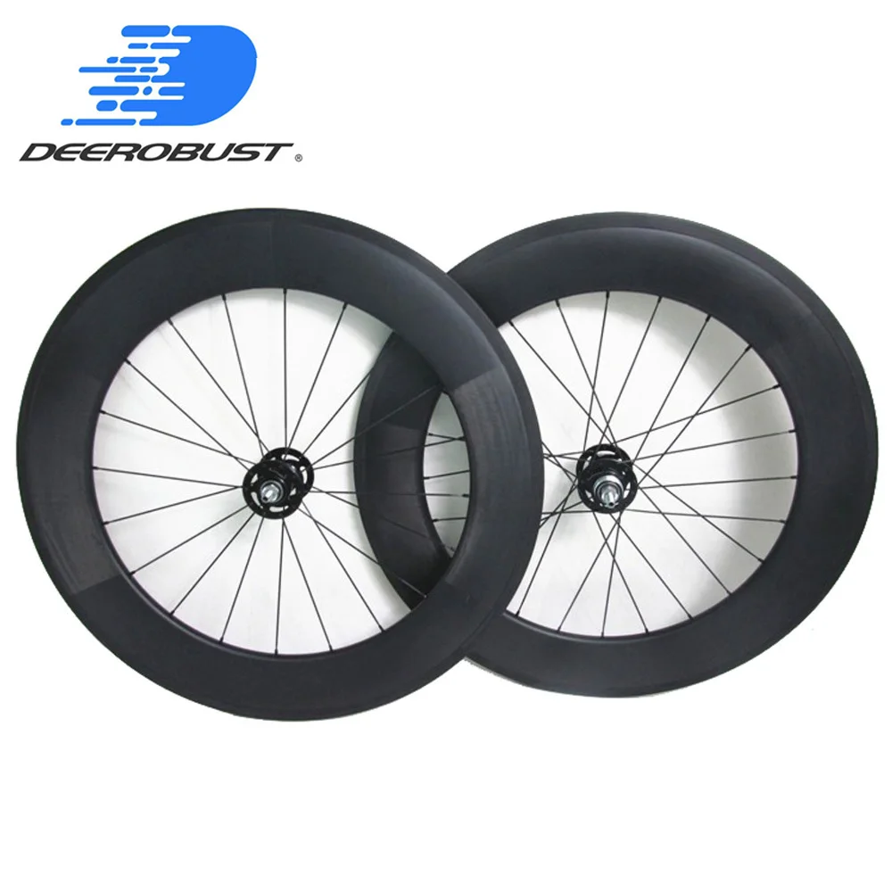 

Track 23mm wide 700c 88mm Deep Carbon Tubular Bike Wheels Single Speed Bicycle wheelset, Fixed Gear Novatec hubs 20 24 Holes