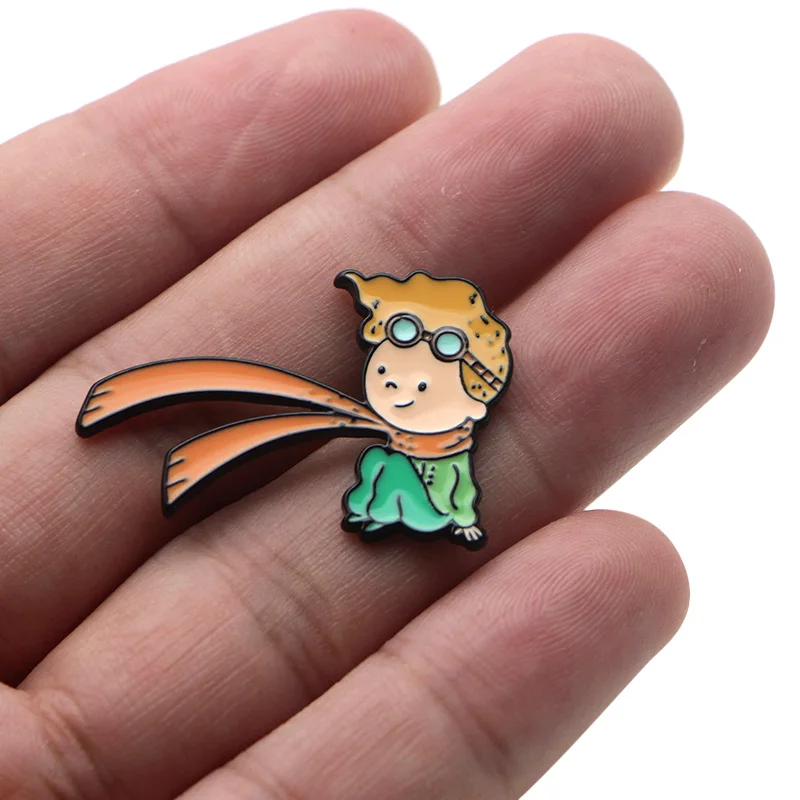 L3674 Le Petit Prince and Fox милые металлические эмалированные булавки и броши для нагрудных штифтов рюкзак сумки значок коллекция подарки 1 шт