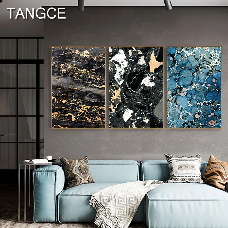 

Fashion Burst Marble Texture Canvas Art Modern Print and Poster Wall Picture For Living Room Modern Home Decor Abstract Painting