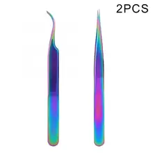 Набор для наращивания ногтей 2 шт. Профессиональный Прямой изогнутый ногтевой дизайн пинцеты маникюрный набор для акриловых ногтей