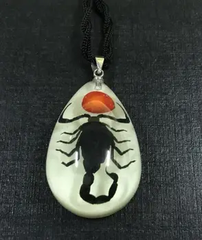 

FREE SHIPPING yqtdmy 12 PCS pretty Luminous Red Bean Dark Scorpion Glow Bottom Pendant