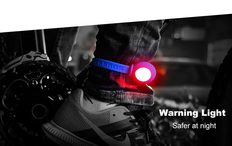 Cheap ROCKBROS Portable Pants Clip Belt light Running Lights MTB Road Bicycle LED Flashlight Rainproof Cycling Bike Warning Tail Light 5