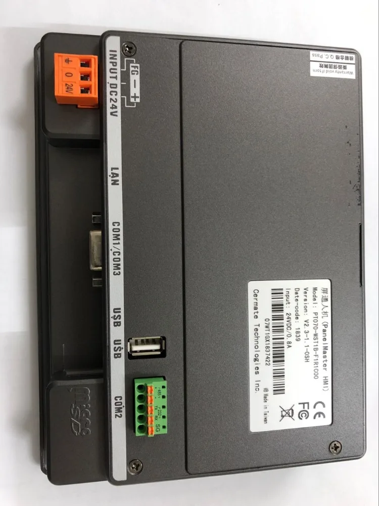 Сенсорная панель управления с ЖК дисплеем PT070WST1BF1R1 24VDC 0 4a функцией для