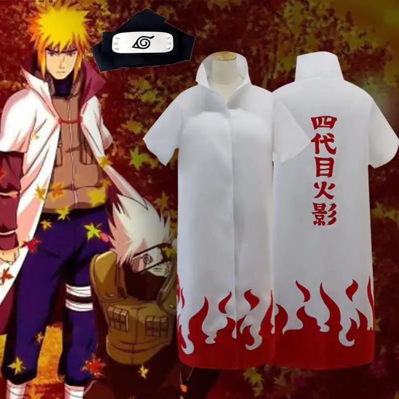 Anime Naruto Vestido De Disfraz En Forma De Manto Namikaze Minato Hatake Naruto Kakashi Uzumaki Bata Cabo Frente Diadema Accesorios Trajes Aliexpress
