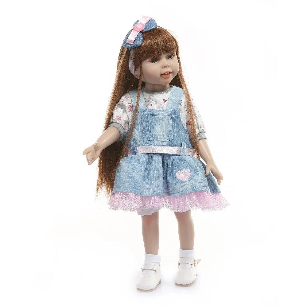 NPK Bebes Reborn Dolls de Silicone Girl Body 45 см полностью виниловые очаровательные игрушки для девочек boneca Baby Bebe Doll лучшие подарки игрушки
