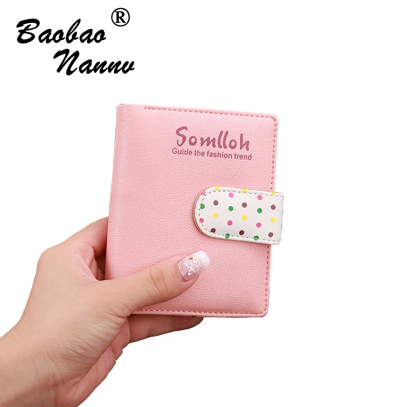 

Wallet Multi Function Change Purses Large Capacity Zipper Women short Style Wallets Cute Card Hold Soft Money Bag Dots Printed