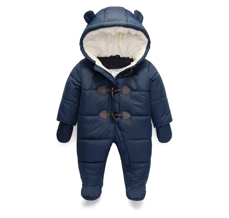 lrcoml Keep Thick warm Infant baby rompers Winter clothes Newborn Baby Boy Girl Romper Jumpsuit Hooded Kid Outerwear For 0-24M 5