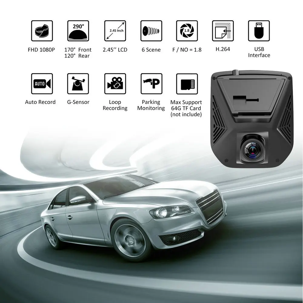 Автомобильный видеорегистратор с двумя объективами FHD 1080P Novatek 96658 ЖК-экран sony IMX323 Автомобильный видеорегистратор с передней+ Задняя парковочная камера