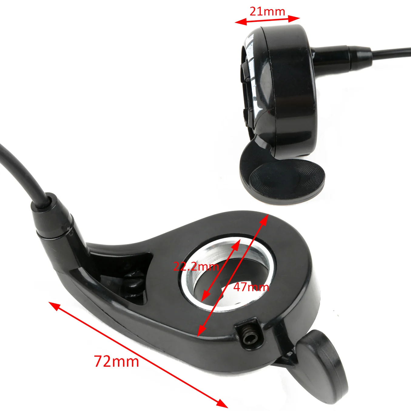 1Pcs Black Electric Bike Scooter Universal Thumb Throttle Speed Control Handle For E-Bike Electric Bicycle New