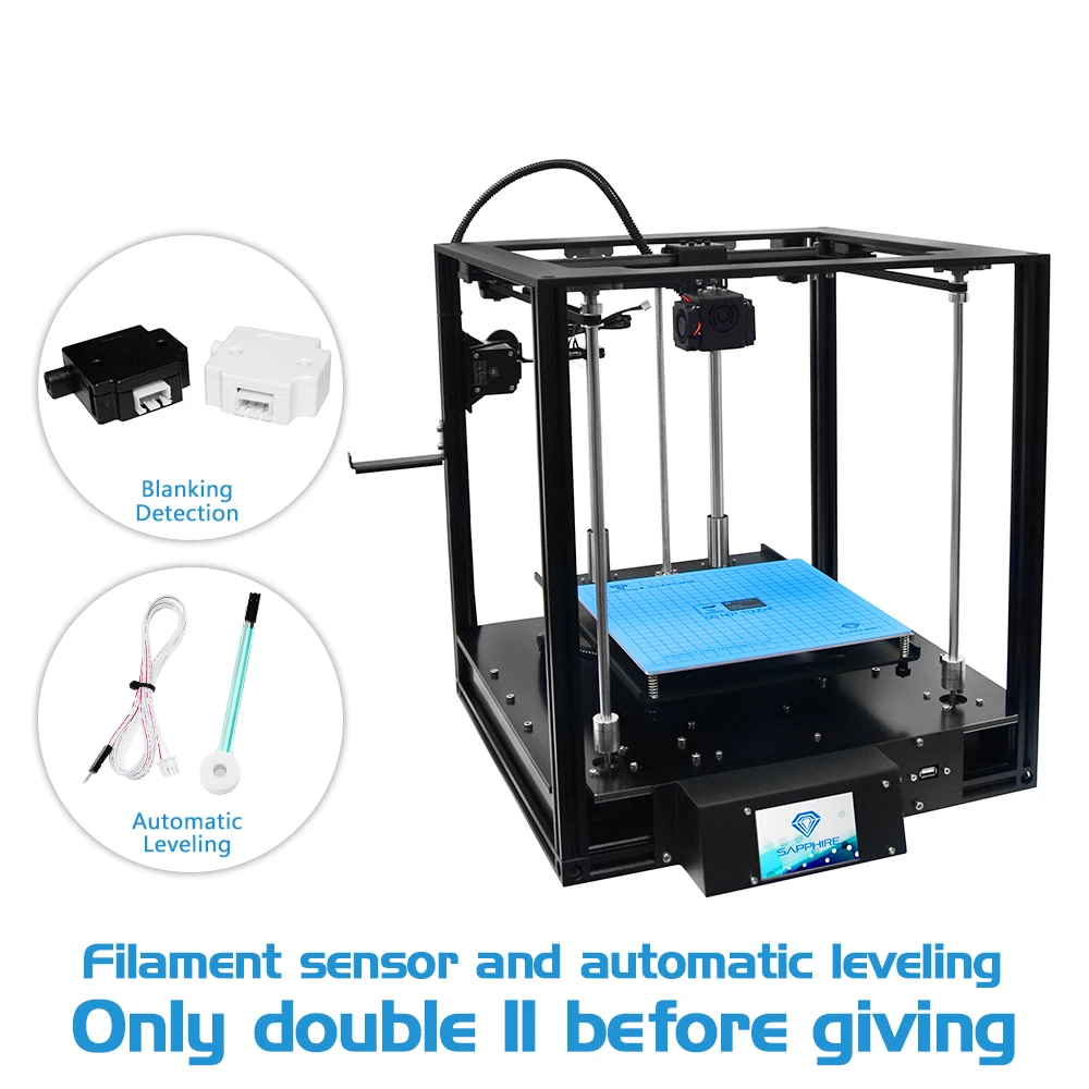 

High-precision 3D Printer Sapphire S CoreXY Automatic leveling Aluminium Profile Frame Big Area DIY Kit Core XY structure