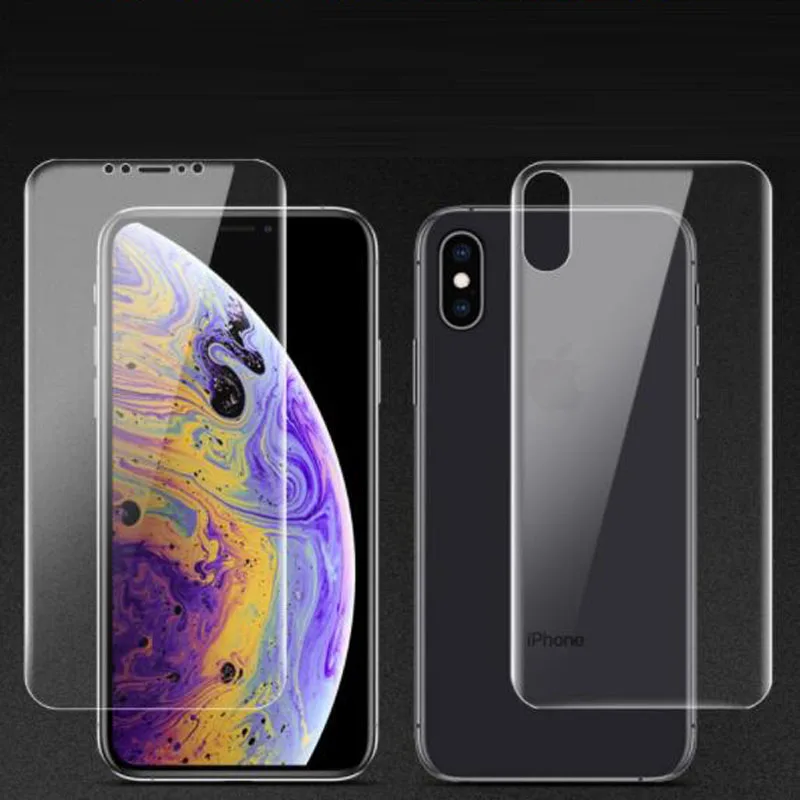 

3D Curved Full edge TPU Soft Clear Protective Guard Front Back Film for iphone X XR XS Max Screen Protector Cover (Not Glass)