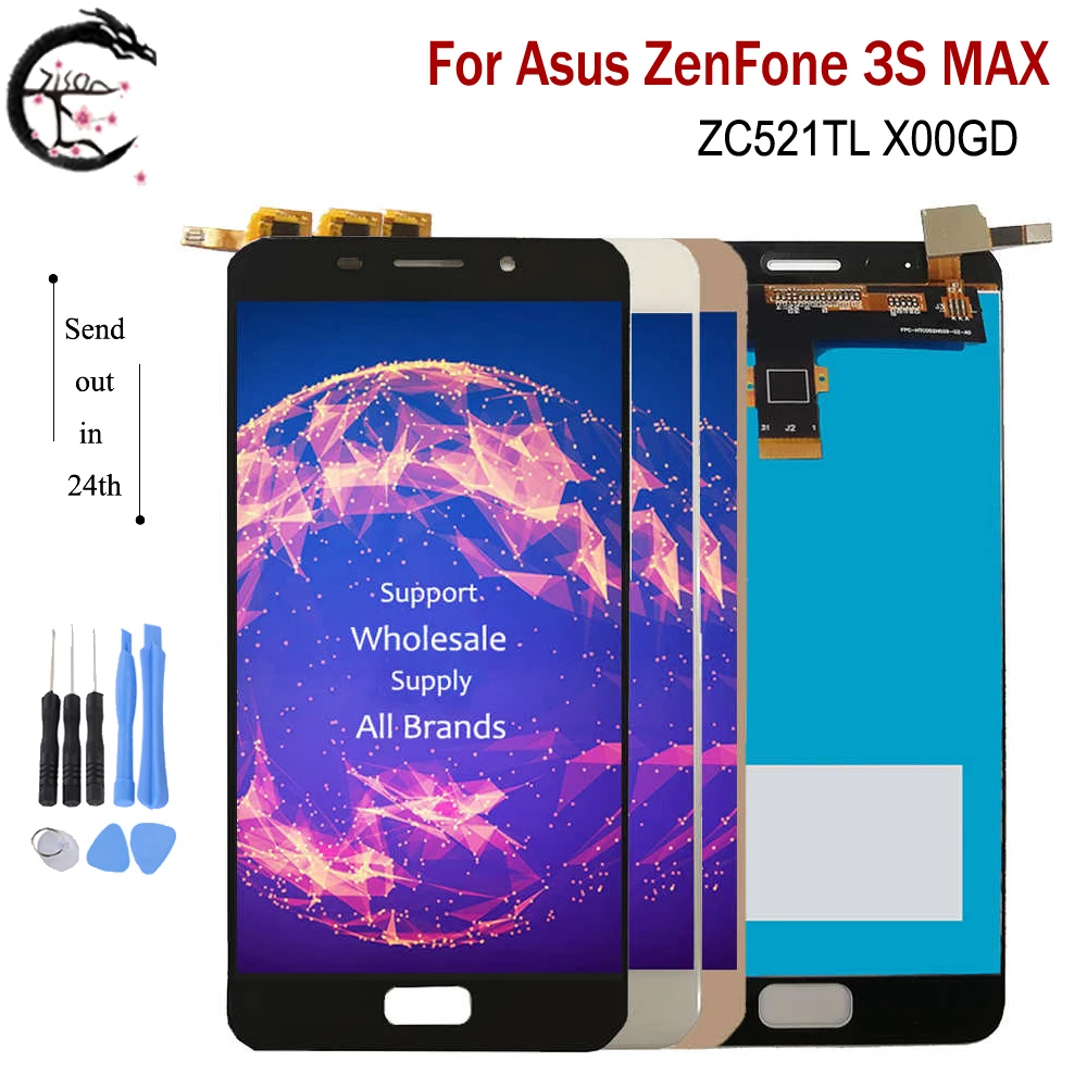 ЖК-дисплей 5 2 дюйма для Asus ZenFone 3S MAX ZC521TL X00GD полноэкранный дисплей с сенсорным