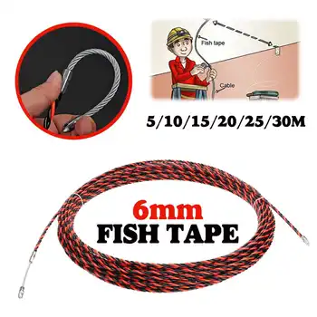 

6MM Guide Device POM Electric Cable Push Pullers Duct Snake Rodder Fish Tape Wire +1 Cable Tensioner