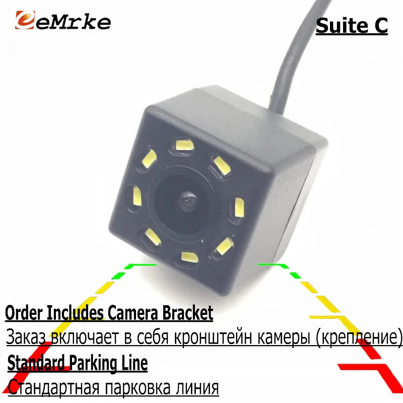 EEMRKE Multi-function CCD Car Reverse Camera for SEAT Ibiza FR 5D Backup Camera Night Vision Parking Rearview - Название цвета: Suite C