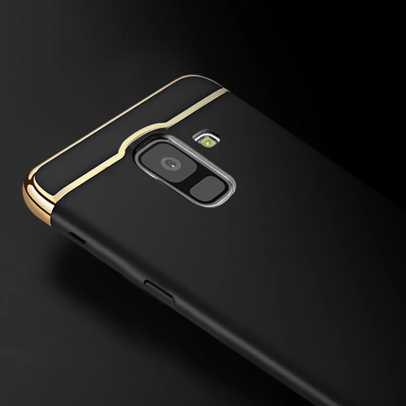 Для Samsung Galaxy J6 2018 чехол Роскошный для задней панели Покрытие 3 в 1 Твердый Чехол