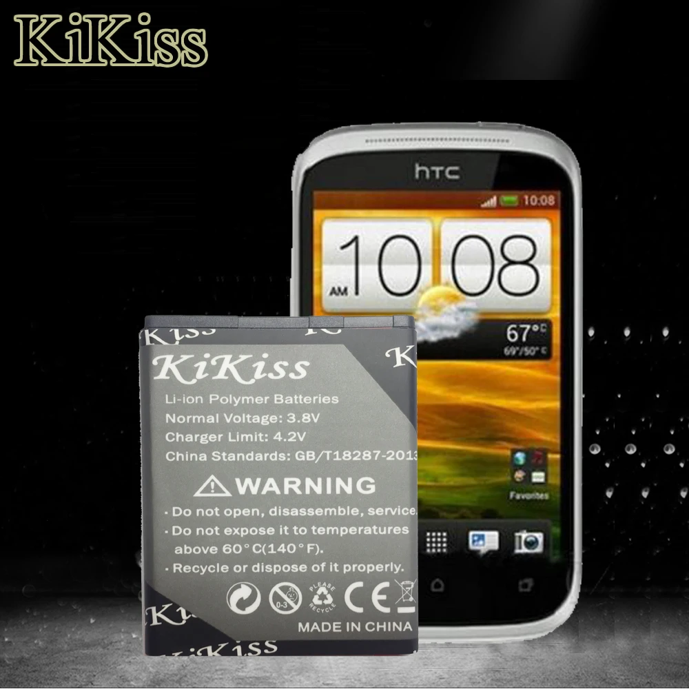 

KiKiss 1230mAh Mobile Phone Rechargeable Battery For HTC Desire C Golf A320 A320E C BA-S850 BA-S910 Batteries BL01100