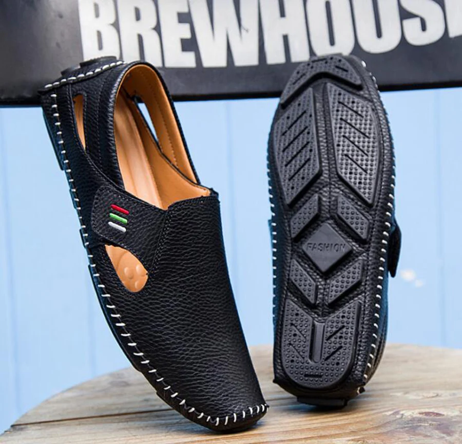 branco Verão Em Peas Sapatos Sapatas Grande Tamanho amp; Novo azul Respirável Deslizamento Explosão Calçados Hook Loop Modelos Preguiçosas Homens Preto Dos Casuais 0rw0q1n