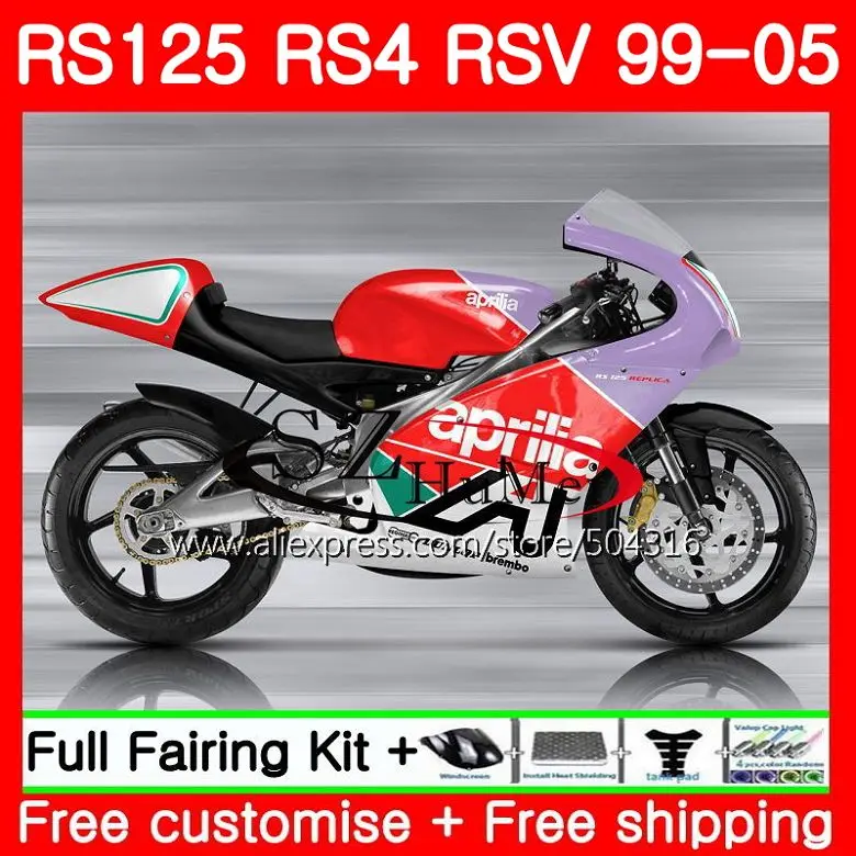 

Body For Aprilia RS 125 1999 2000 2001 2002 2003 2005 84SH16 RS4 RS-125 TOP red black RSV125 RS125 99 00 01 02 03 04 05 Fairings