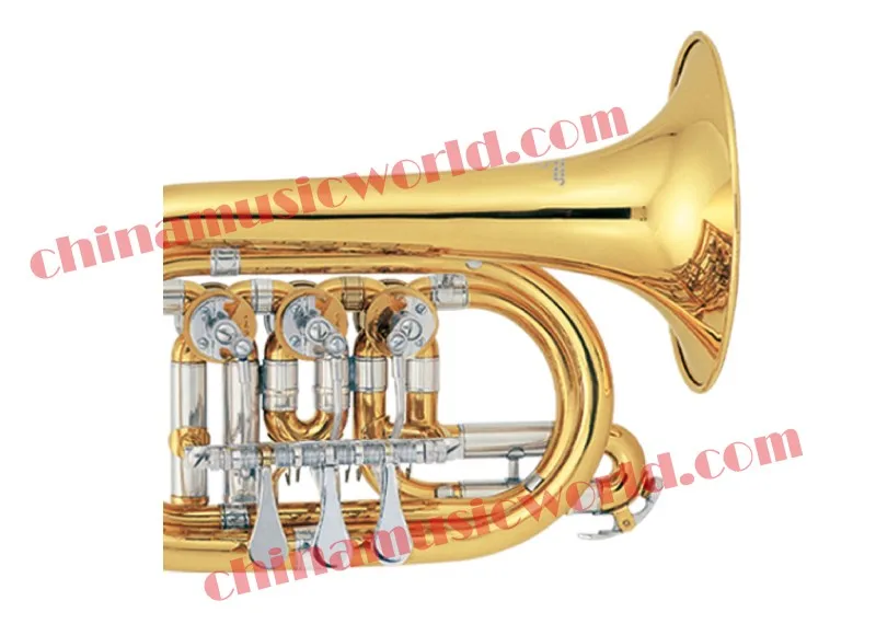 China-Music-World-Gold-Lacquer-Rotary-Valve-Cornet-Trumpet-CMWRC-1500- (1)