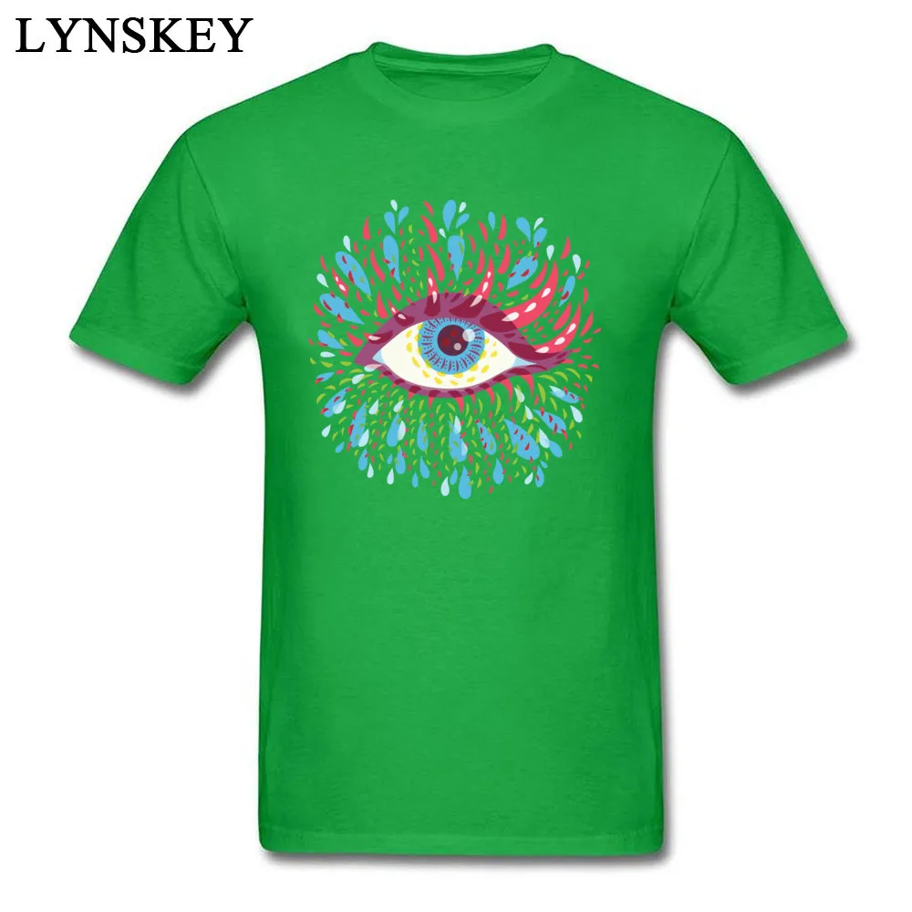 T Shirt Design Short Sleeve Brand Crewneck 100% Cotton Tops Tees Design Summer Blue Psychedelic Eye Tee Shirts for Male Blue Psychedelic Eye green