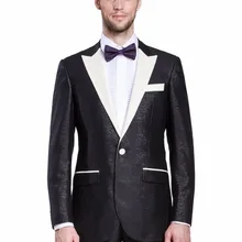 HCF By Air Мужской 1 шт 1 кнопка белый заостренный лацкан зауженный крой, для вечеринки Tux блестящие черные мужские костюмы, куртки