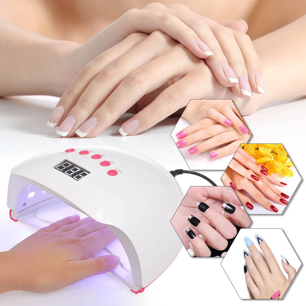 

SUNUV 48W UV Lamp LED Nail Lamp Nail Dryer For All Gels Polish With Magnifer Professional Fingernails Toenails Curing Machine EU