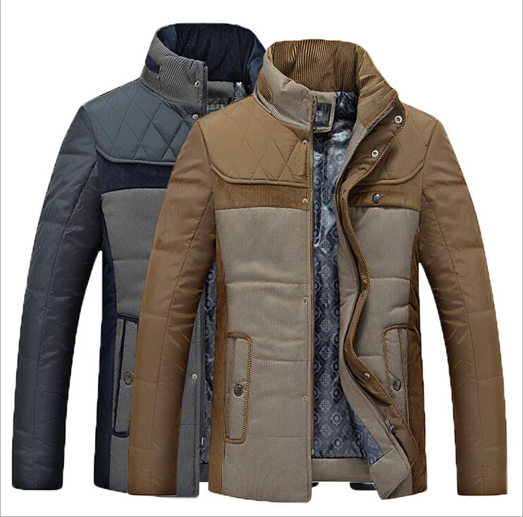 2015 winter jacket men padding cotton casual Business down jacket