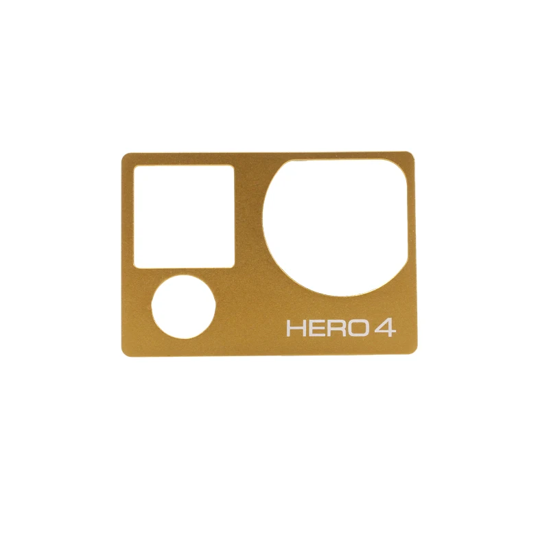 Расширить 5% Батарея жизни 5 цветов Алюминий передняя крышка Уход за кожей лица пластина ремонт запасная часть для GoPro Hero 4 спереди Панель Уход за кожей лица крышка - Цвет: gold