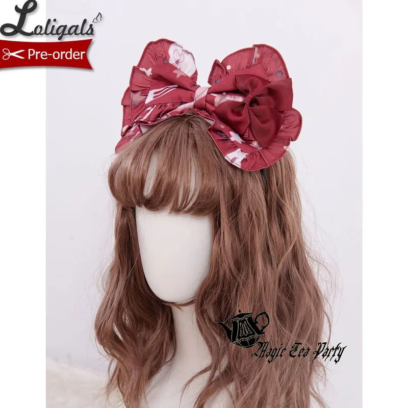 

Chocolate Bunny ~ Sweet Lolita Hair Bow Hairpin by Magic Tea Party ~ Pre-order