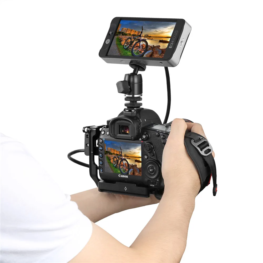 SmallRig L кронштейн для камеры Canon 5D Mark IV III DLSR быстросъемная пластина Arca-Swiss стандартная l-образная Монтажная пластина-2202