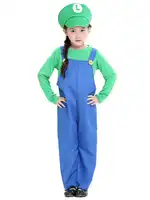 Kids Mario And Luigi Costumes Super Mario Bros/Brothers Halloween Costume