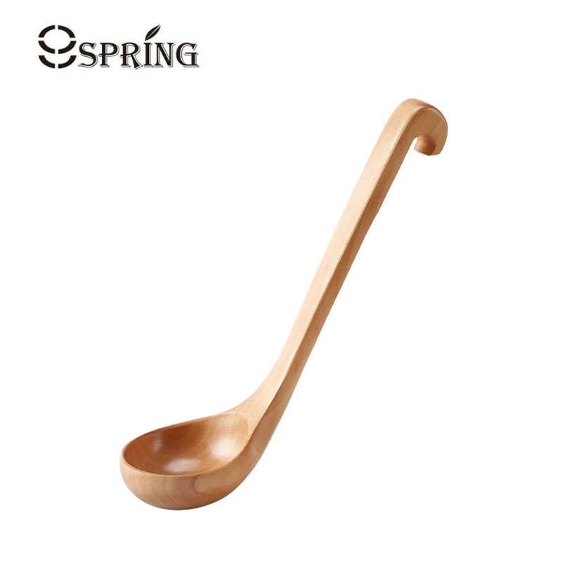 

Kitchen Soup Ladle Large Long Handled Wood Serving Spoon Soup Ladle Porridge Spoon Tablespoon Dinnerware Wooden Kitchen Utensils