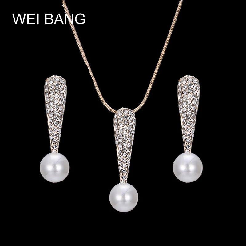 

Charm Necklace And Earrings Set Cute Silver Color Gift For Women Fashion Bridal Wedding Jewelry Sets Drop Shipping