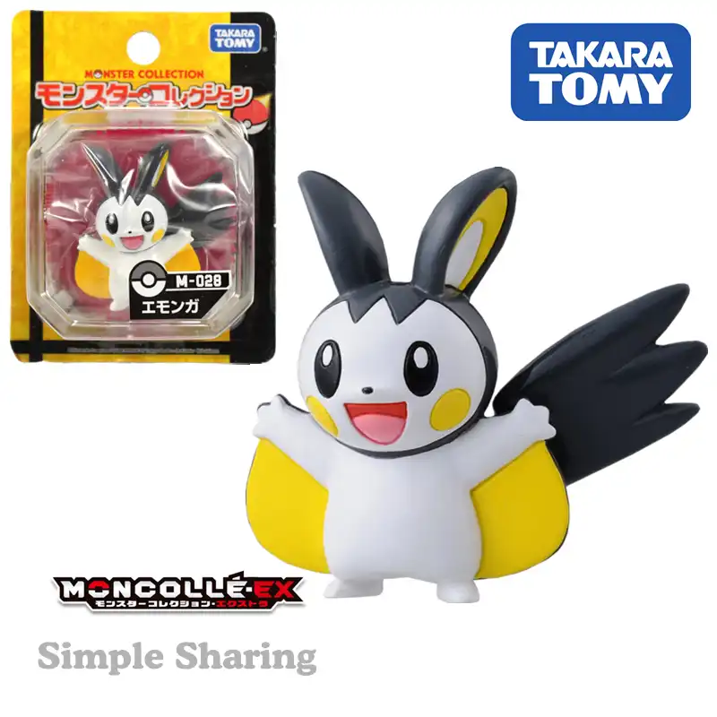 Takara Tomy Pokemon Figure Monster Collection M 028 Moncolle Emonga Hot Pop Diecast Resin Anime Baby Toys Aliexpress
