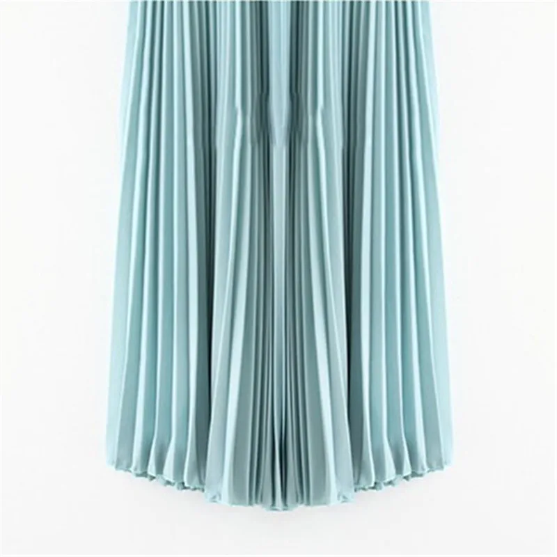 Летняя новая модная элегантная богемная шифоновая плиссированная Женская длинная юбка в пол с поясом из тюля