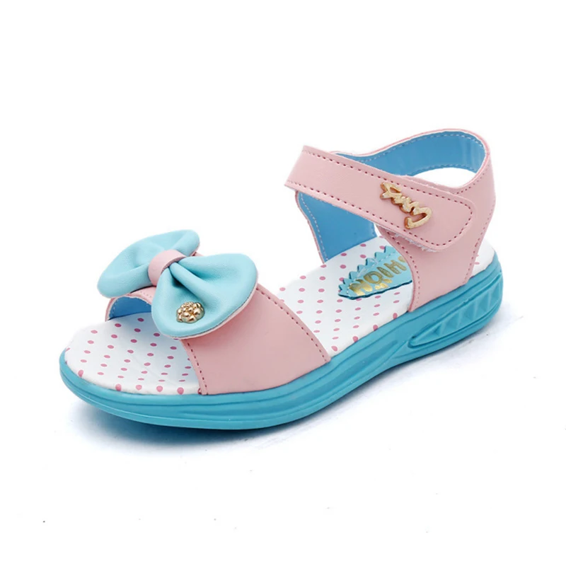 

COZULMA Girls Sandals Summer Girls Princess Bow tie Beach Sandals Kids Summer Shoes for Girls Children Roman Style Summer Shoes