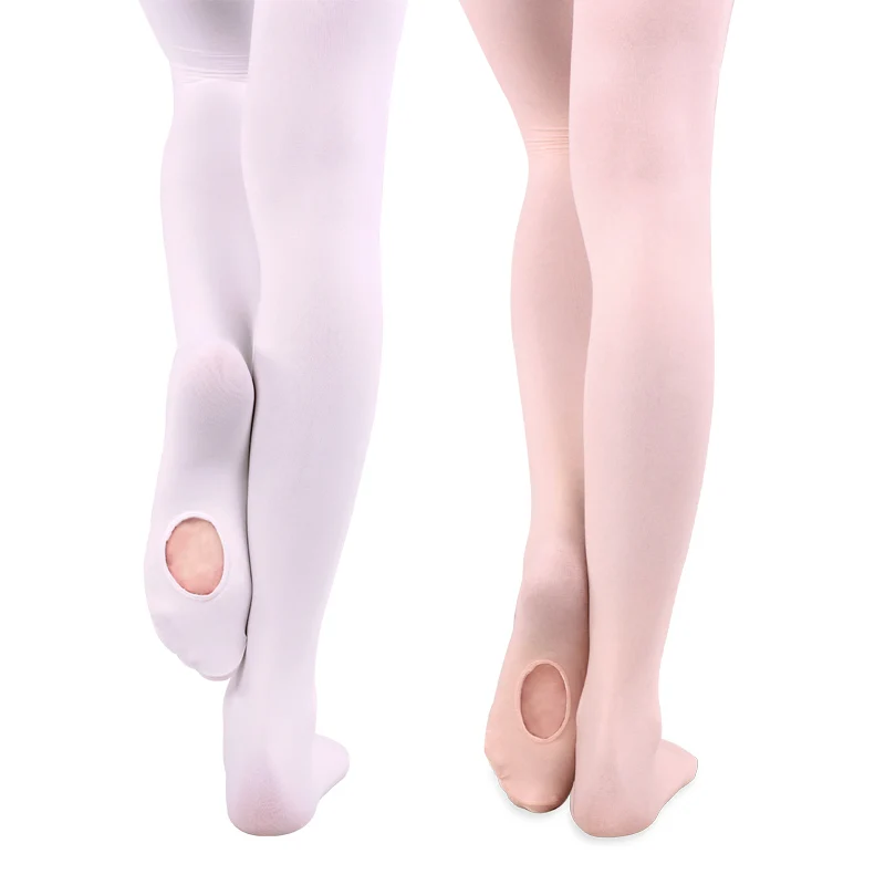 Professional Kids Children Girls Soft Microfiber Convertible Ballet Dance Tights