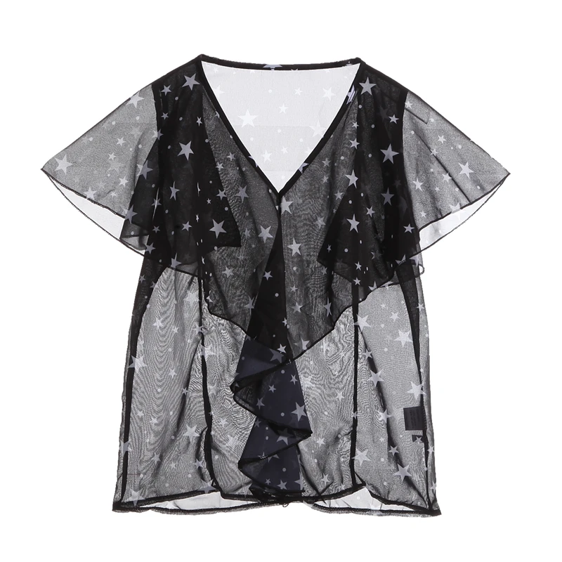 black chiffon tops uk