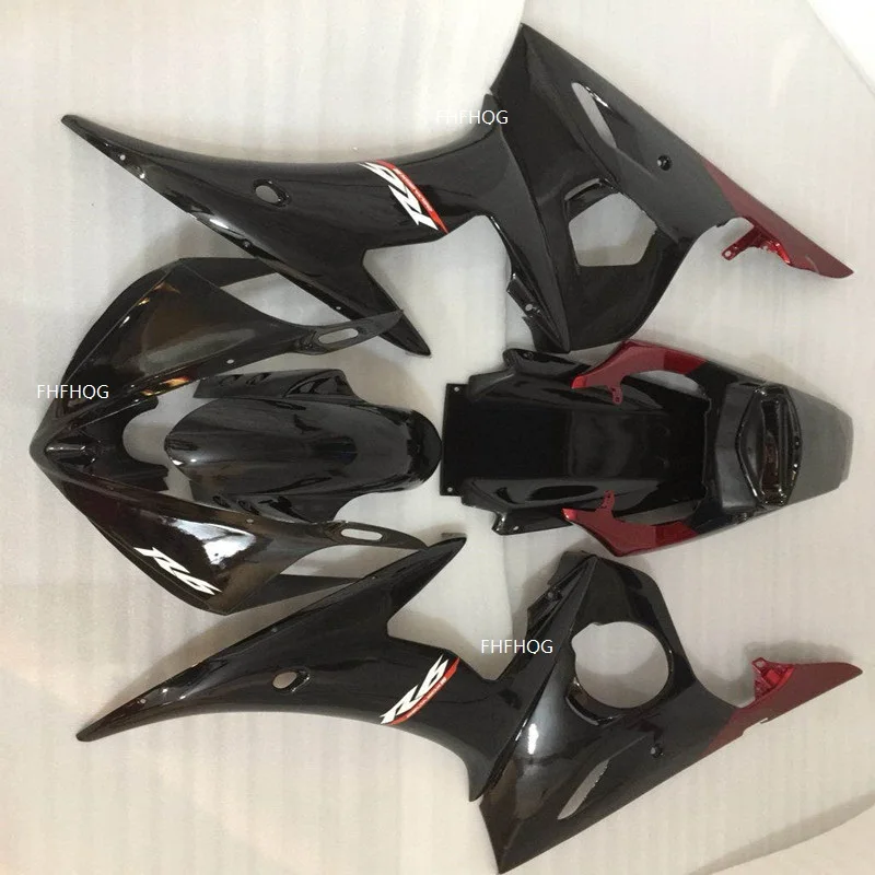 YAMAHA обтекатель черного и красного цвета на YZFR6 03-05 R6 YZF-R6 03 04 05 для YAMAHA YZF R6 2003 2004 2005 Лидер продаж, по выгодной цене