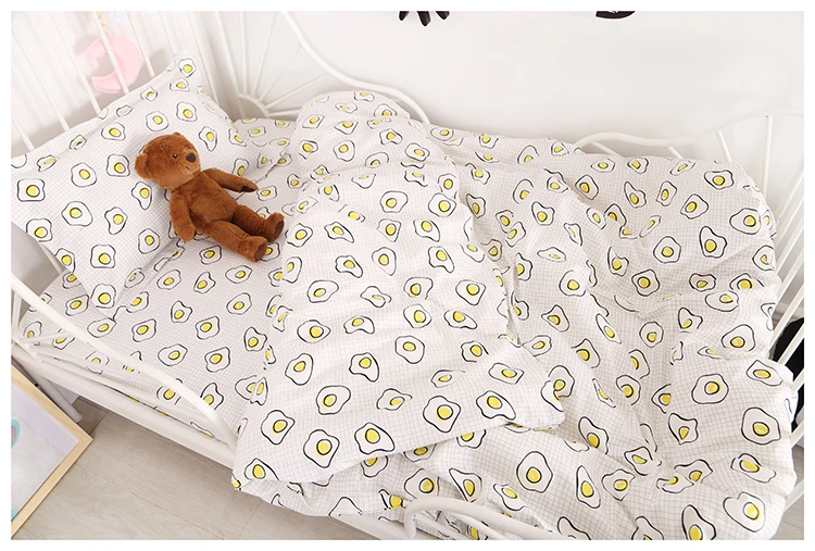 (2pcs a set) customize baby bedding set baby quilt cover and pillowcase kids cotton duvet cover black and white style (23)