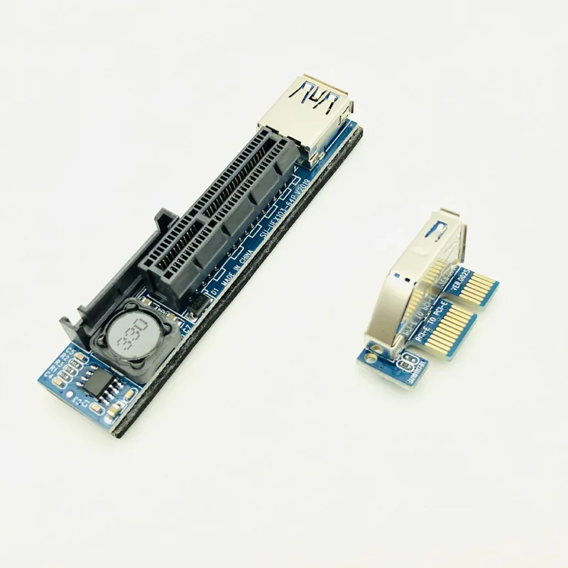 Добавить на карту PCI Express USB 3,0 адаптер Raiser удлинитель PCIE Riser Card USB 3,0 PCI-E SATA PCI E Riser PCI Express X1 в X4 слот