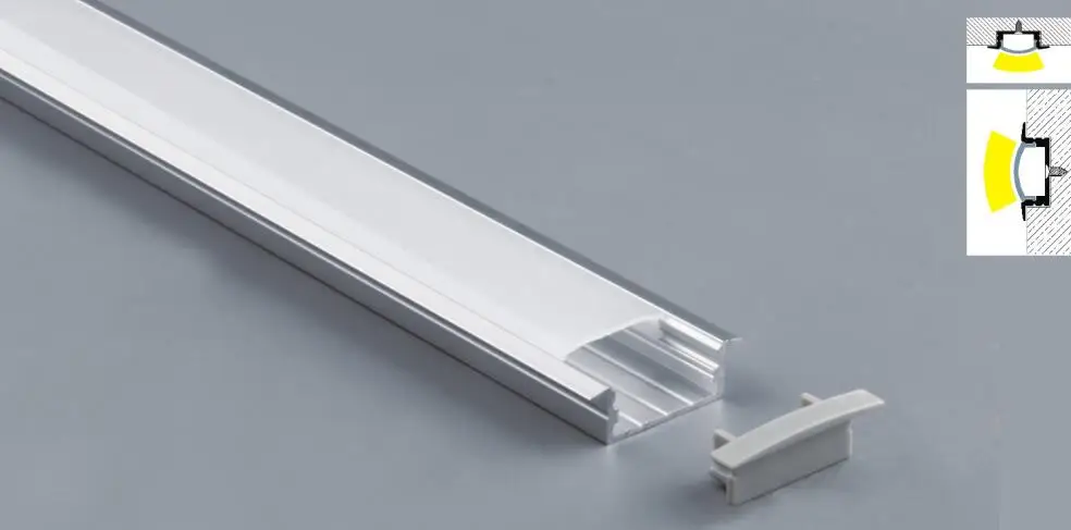 

Free shipping 2.5m/pcs 20pcs/lot  aluminum profile with cover and end caps for led strips wood wall lights decorate lights