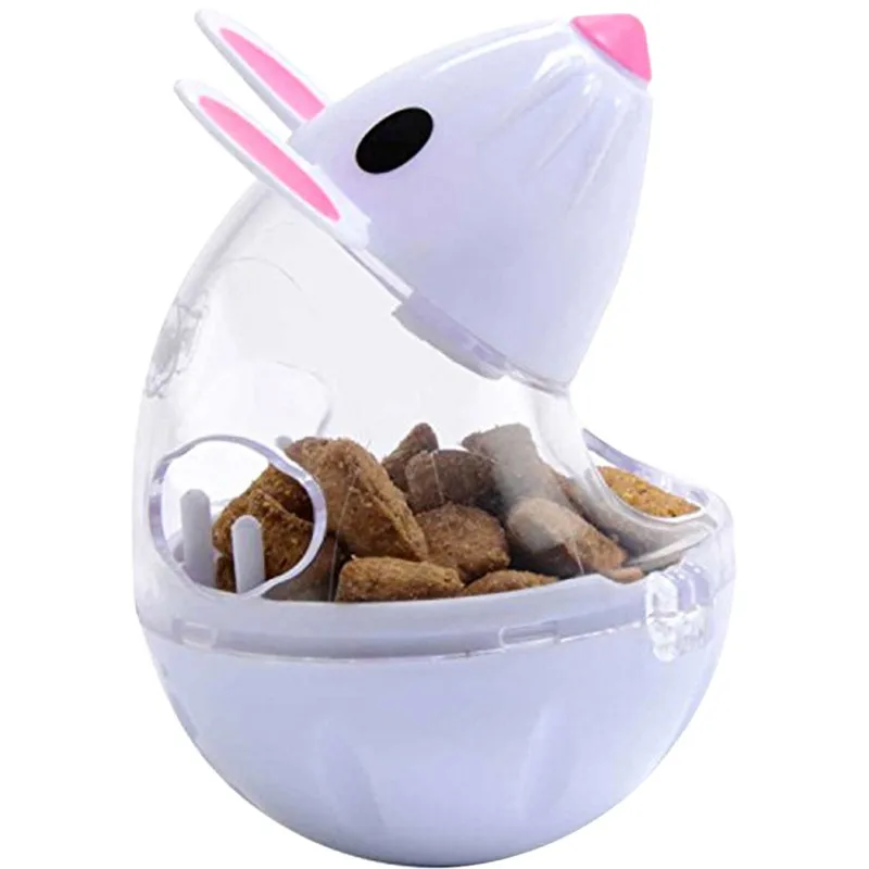 

New Cute Pet Feeder Toy Cat Mice Shape Food Rolling Leakage Dispenser Bowl Kitten Playing Training Educational Toys