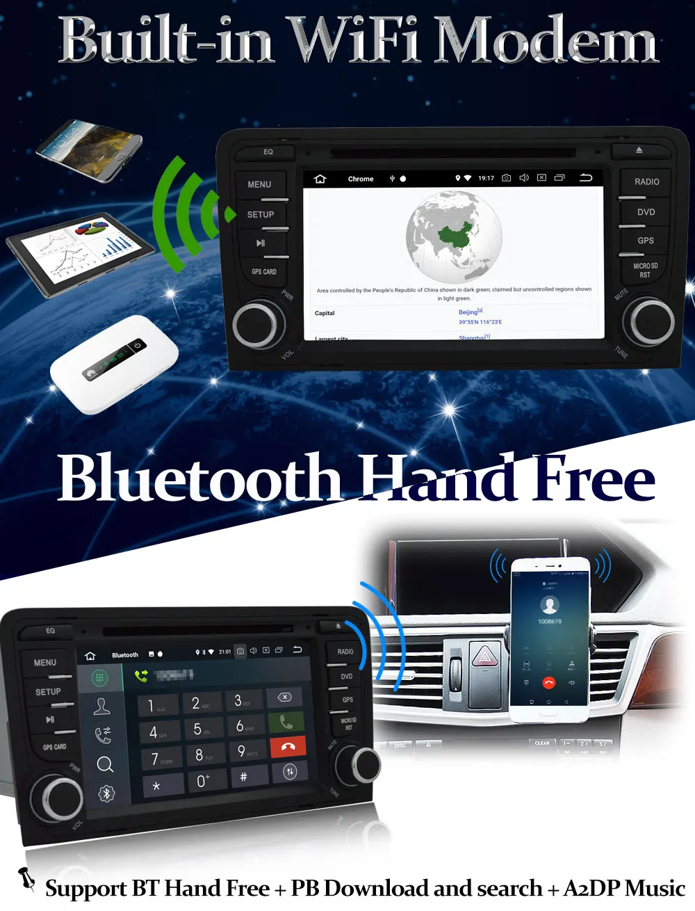 Excellent Octa Core 4GB RAM Android 8.0 Car DVD Player for Audi A3 S3 RS3 2003-2011 Car Radio GPS Navigation With 32GB ROM Bluetooth 18