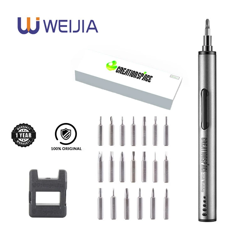 

21 In 1 Cordless Electric Screwdriver Both-Side Rotation Mini Handheld Electric Screwdriver Household Tool Set with LED light