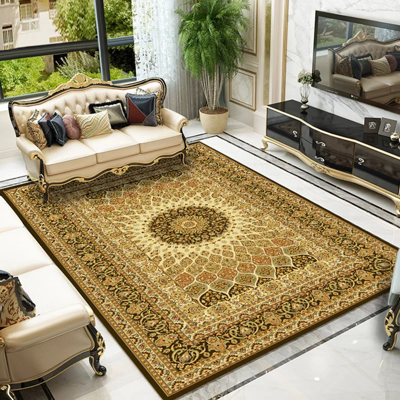 Persian Style Carpet Home Decoration Area Rug For Living Room Thin Velvet Bedroom Carpet Sofa Coffee Table Floor Mat Study Rugs