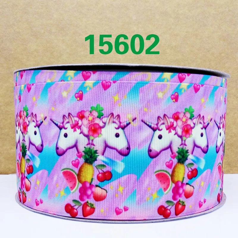 50 ярдов мультфильм напечатанный grosgrain ленты 16168 - Цвет: 15602