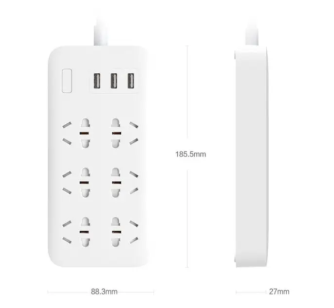 Xiaomi разъем быстрой зарядки 2500 Вт 10A 250V 3/5/6 Порты и разъёмы с USB розетки Мощность полосы Смарт перегрузки Мощность полосы для Xiaomi Smart D5